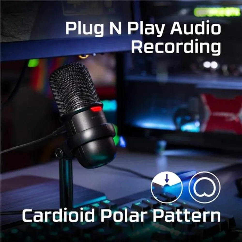 USB Condenser Gaming Microphone, for PC, PS4, PS5 and Mac, Tap-to-Mute Sensor